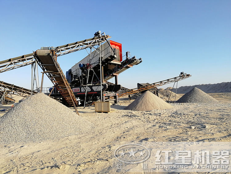 移動(dòng)制砂機(jī)生產(chǎn)圖，多種制砂規(guī)格可以選擇